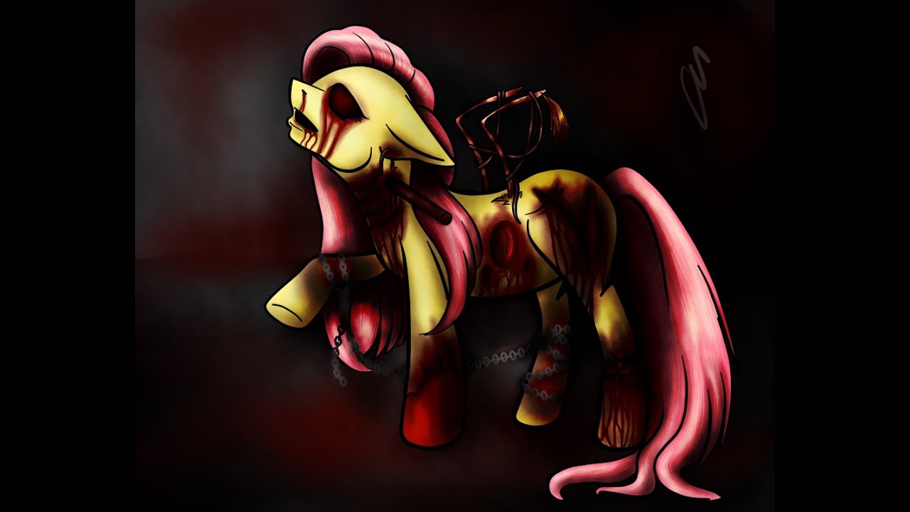 Mlp Creepy Fluttershy My First Speedpaint Youtube