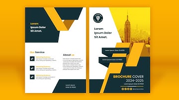 Brochure Layout Cover design with corel draw