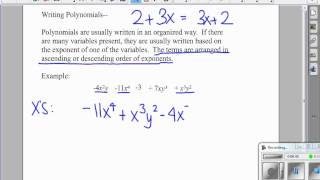 Math 8 Honors: Chapter 7- Polynomials