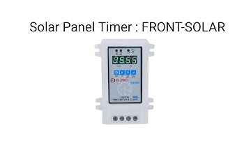 ELPRO CONTROLS Solar Panel Timer : FRONT-SOLAR setting