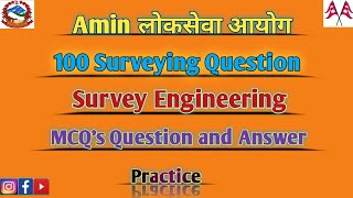 100 Surveying MCQ's | Loksewa Aayog | Amin | Civil Engineering | Sarbekshan | Amin Loksewa nepali |