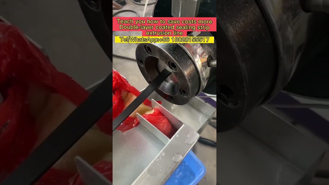 Double-layer coated sealing strip extrusion line 