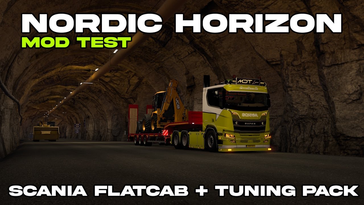MDT | SCANIA FLATCAB +  MDT SCANIA CUSTOM PARTS | ETS2 MOD TEST + Nordic Horizon