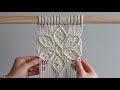 DIY Macrame Tutorial: Large 6 Petal Flower Using Double Half Hitch and Square Knots!