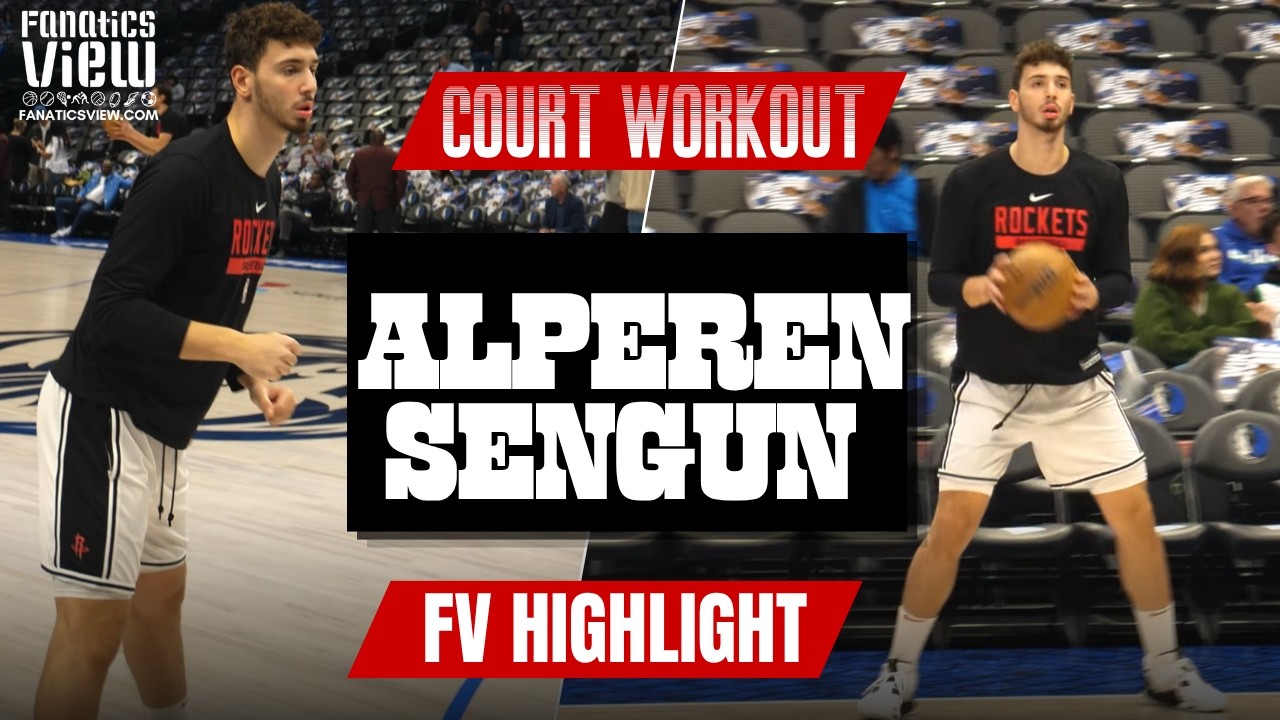 Alperen Sengun Works on 3-Point Shot, Hook Shot & Post Moves | Houston ...