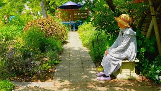 My 90 Year Old Grandma Takes a Walk in the Beautiful June Garden | My Mom Makes a 'Hosta Path'