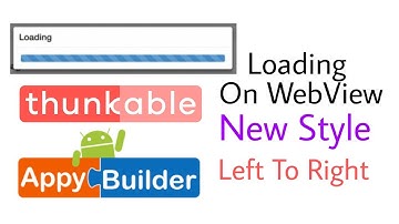 New Style ProgressBar In Webview | Left to Right ProgressBar | Thunkable And Appybuilder