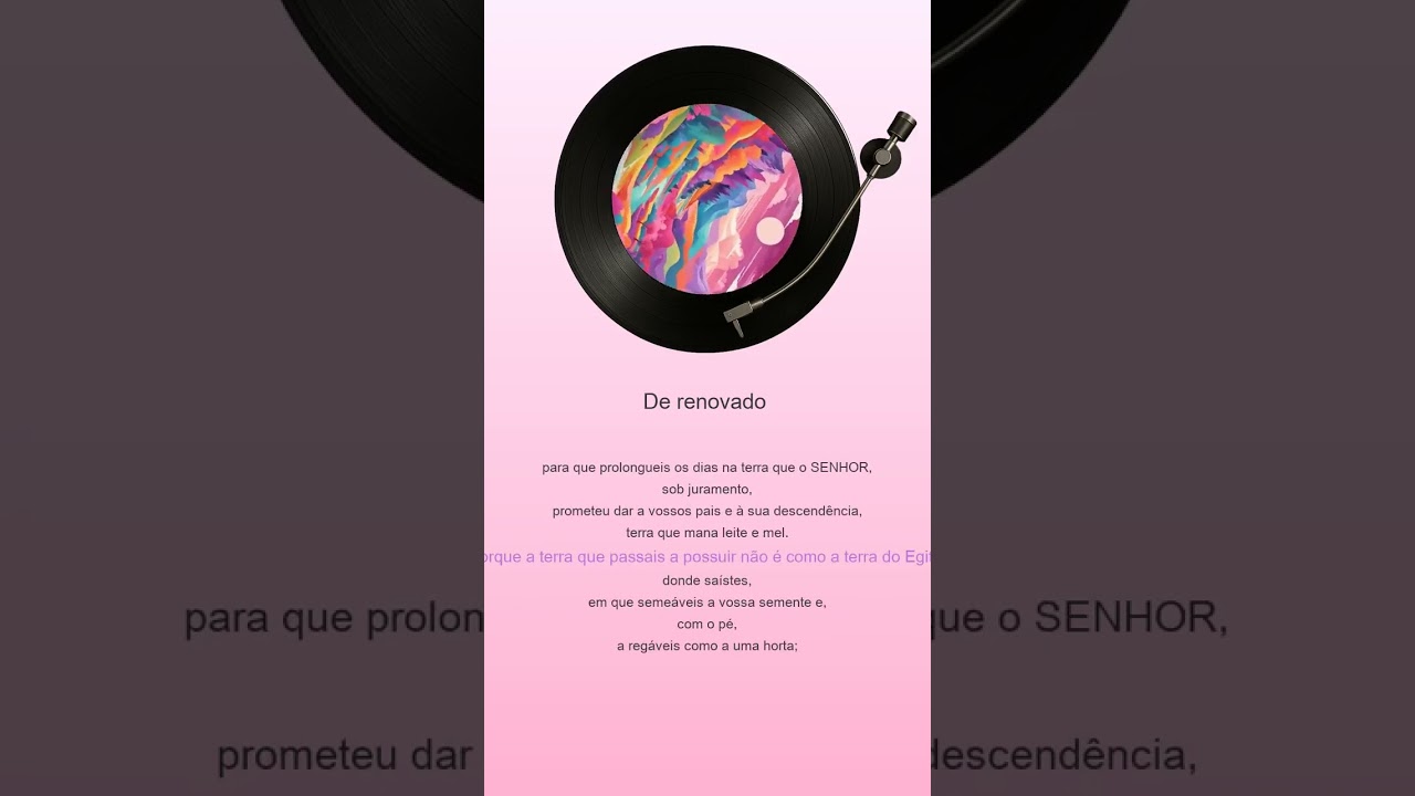 11 de renovado trap Bíblia cantada deuteronômio 11 : 1 - 25 