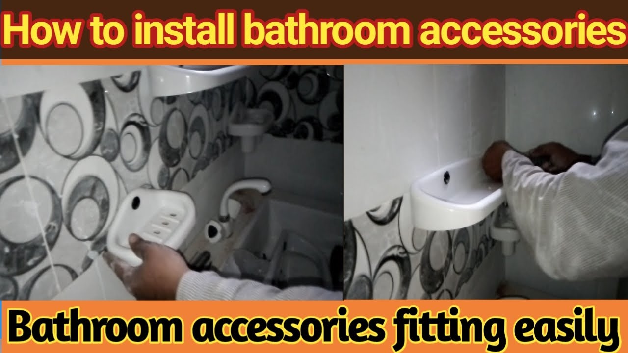 How to fit bathroom accessories / bathroom accessories process Urdu