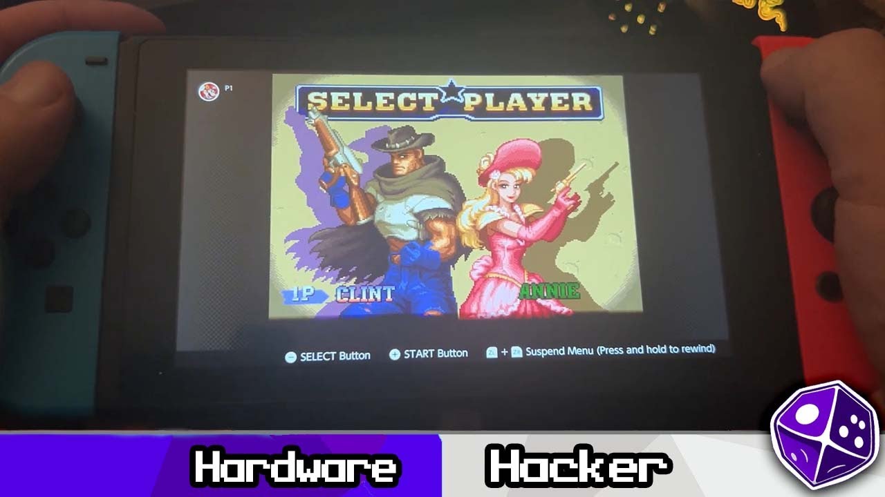 Wild Guns | Space Western shooting gallery video game | Nintendo Switch handheld gameplay