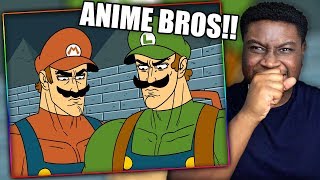 IF MARIO WAS AN ANIME! | Mario \& Luigi: Super Anime Brothers Reaction!