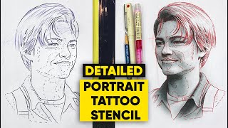 How YOU can make a DETAILED PORTRAIT STENCIL