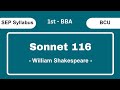 Sonnet 116 - By William Shakespeare | 1st BBA | BCU SEP SYLLABUS | Explanation by WebSeek.Academy