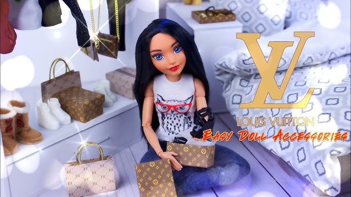 MINIATURE LV GREEN SHOPPING BAGS FOR FASHION DOLLS – Art Color Dolls