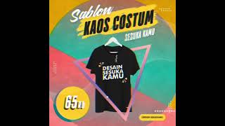 KAOS CUSTOM SABLON PRINT CETAK DEPAN BELAKANG KAOS SATUAN LUSINAN DTF