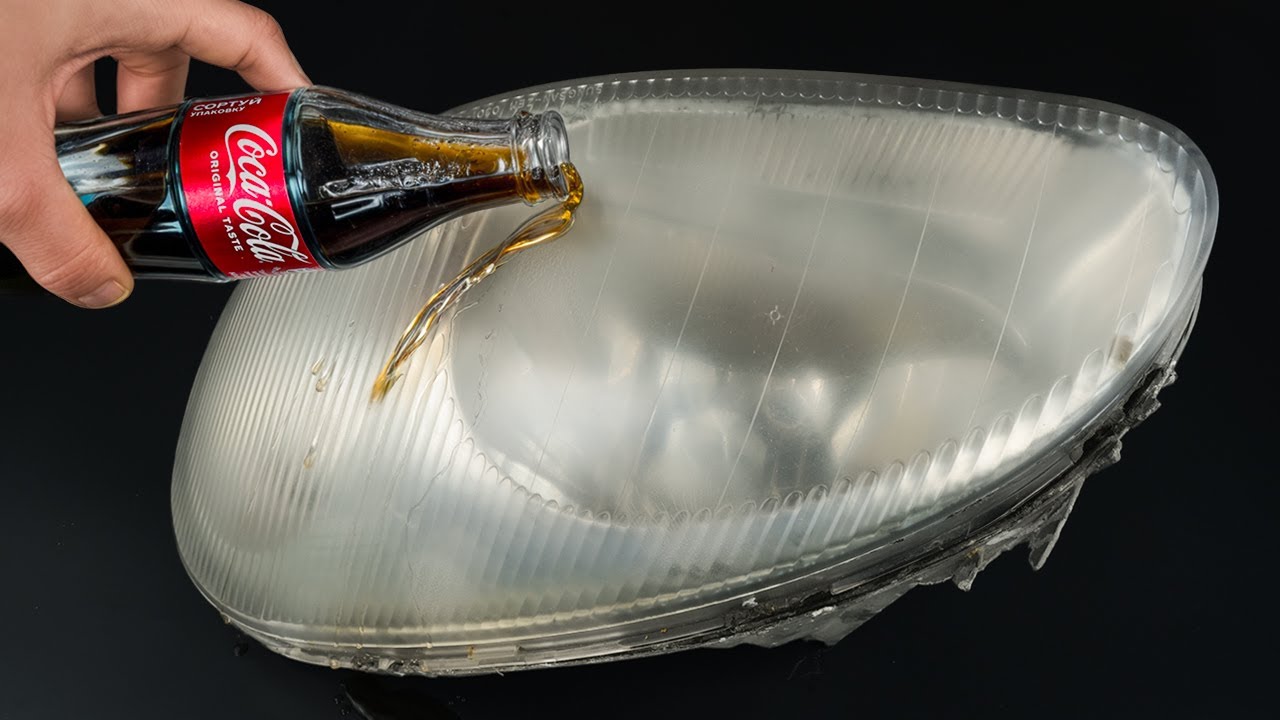 Старая фара как новая за 1 минуту! Удивительный способ восстановления с Coca-Cola!