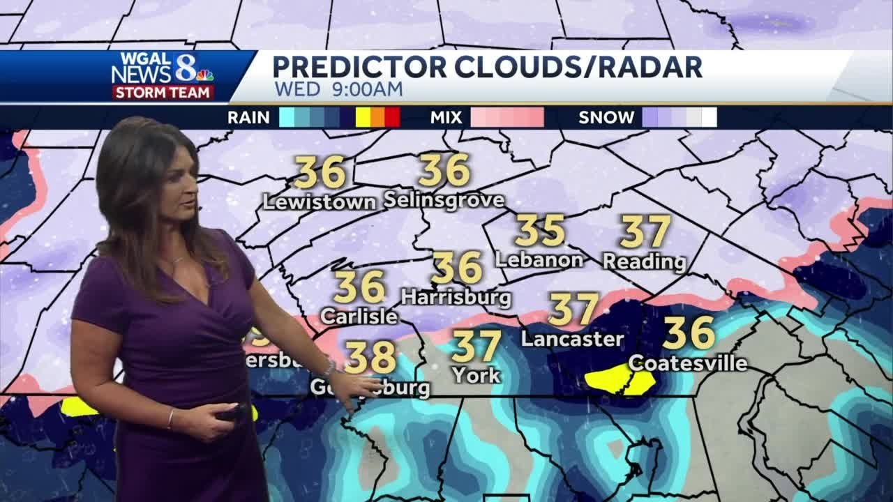 Rain and snow could impact commutes on Wednesday in central Pennsylvania
