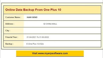 Online Data Backup System in One Plus 10 Just In Single Click.  @vinayerp