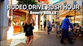 Rodeo Drive RUSH HOUR Beverly Hills Walk |5k 60 | Natural Sounds