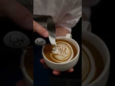 Frame Rose 🌹 Latte Art | Coffee Art #shorts #barista #coffee #art