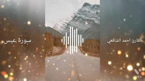 سورة عبس ♡ القارئ احمد الشافعي
