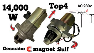 Top4 most popular videos free energy 14,000w💡 with magnet Copper coil Sulf.