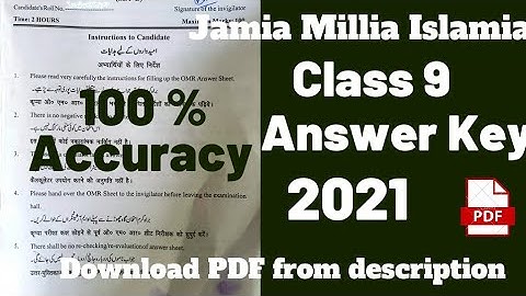 #JMI#Jamia #9th #Entrance #Class 9 #School Entrance 2021 Paper