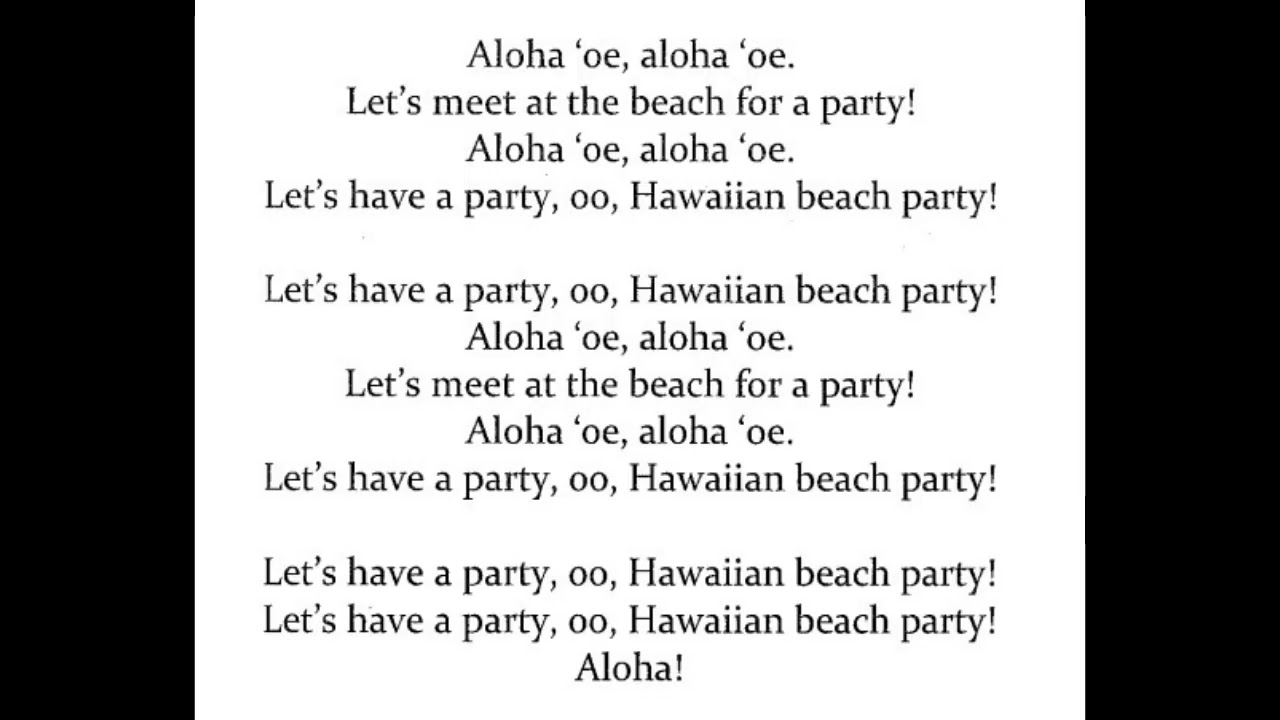 ⁣1 Hawaiian Beach Party-lyric video