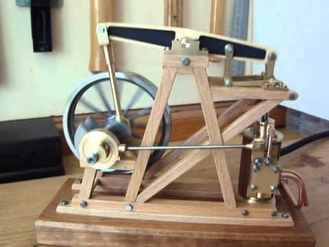 Gerry`s Beam engine with wooden frame, - YouTube