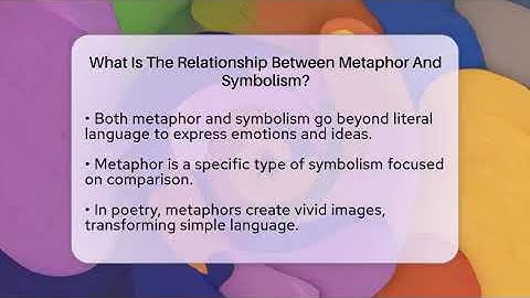 What Is The Relationship Between Metaphor And Symbolism? - The Prose Path