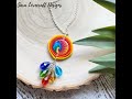 Tie Dye Wire Pendant