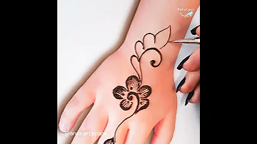 أسهل نقش الخطفة للصغار سهل جدا للمبتدئات بالحنه الطبيعيةEasy Simple Mehndi Design Mehendi Designs 