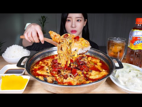 ASMR MUKBANG | 🔥 Mala Jeongol Pedas 🔥 Hot Pot Ala Sichuan! Pangsit U0026 Nasi Cina