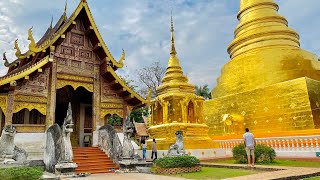 【4K】Thailand Temple Tour  Chiang Mai Wat Phra Singh  Thailand  4K 60fps