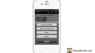 How to Share a Recipe with iPhone App iShopNCook - Sharing Recipes Online