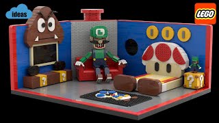 Making ALL LUIGI Room Out of Lego SUPER MARIO