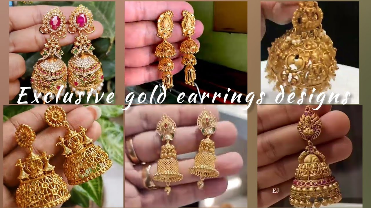 Share 214+ gold earrings butta model latest