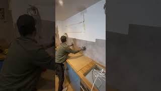 Splashback On To The Wall.