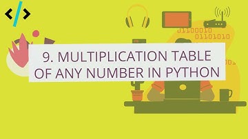 Python for Data Science - 9.  Multiplication Table of any number in python (Hindi)