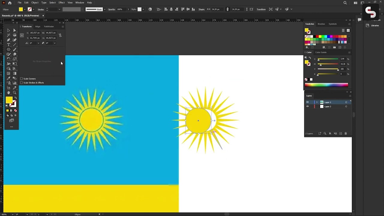 How to Draw the Flag of Rwanda | Step-by-Step Tutorial for All Ages