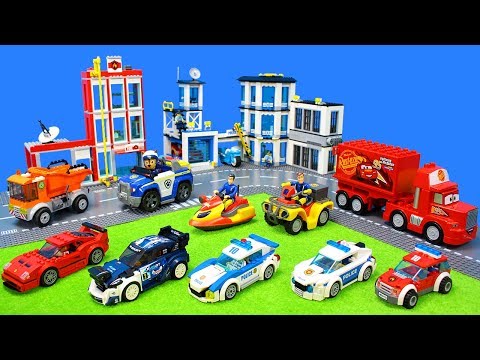 Fire Trucks, Police Vehicles & Emergency Cars Unboxing For Kids: Fireman Sam, Paw Patrol & Lego Toys
