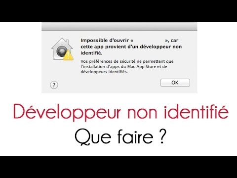 comment ouvrir une application d'un développeur non identifié