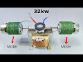 100% Working trick, I turn 2 Motor into 215v Genertor use Big transformer