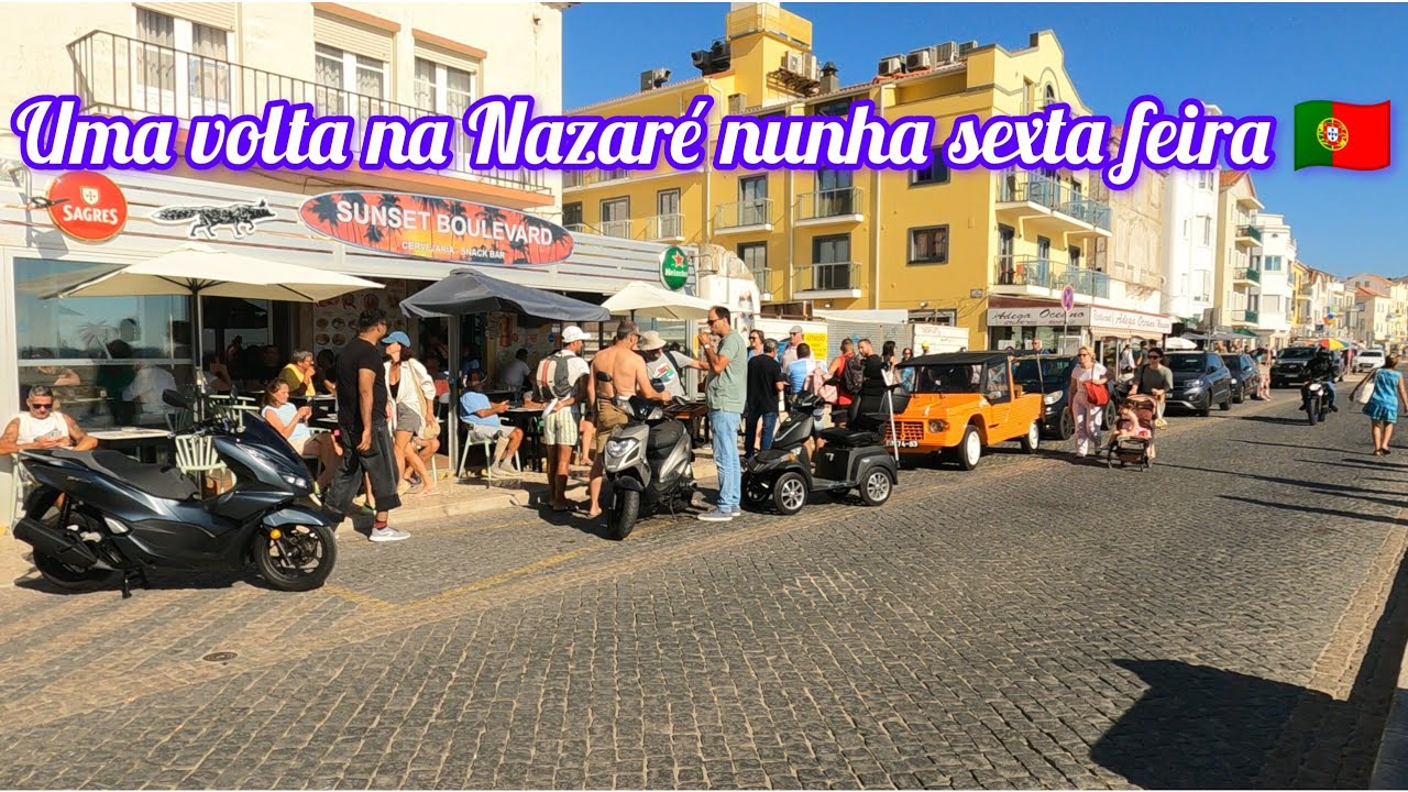Uma Sexta feira na Nazaré Portugal, pela parte de baixo