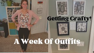 A Week of Librarian Outfits! | And a Home Decor Craft Idea | Fall OOTD