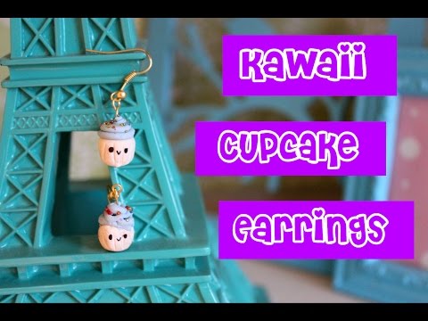 How to Make Polymer Clay Kawaii Cupcake Earrings