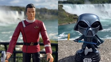 Star Wars Darth Vader Concept Series & Star Trek Captain Kirk figures at Niagara Falls Canada