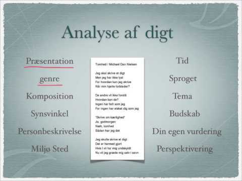 Video: Hvad Skal Man Se Efter, Når Man Analyserer Et Digt