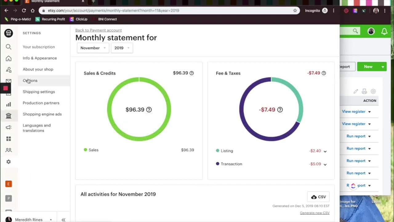 How To Use QuickBooks With Etsy Recording Sales And Fees YouTube