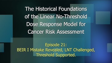 Episode 21: BEIR I Mistake Revealed, LNT Challenged, Threshold Supported